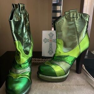 New FREE Bottega Veneta Green Women's Boots